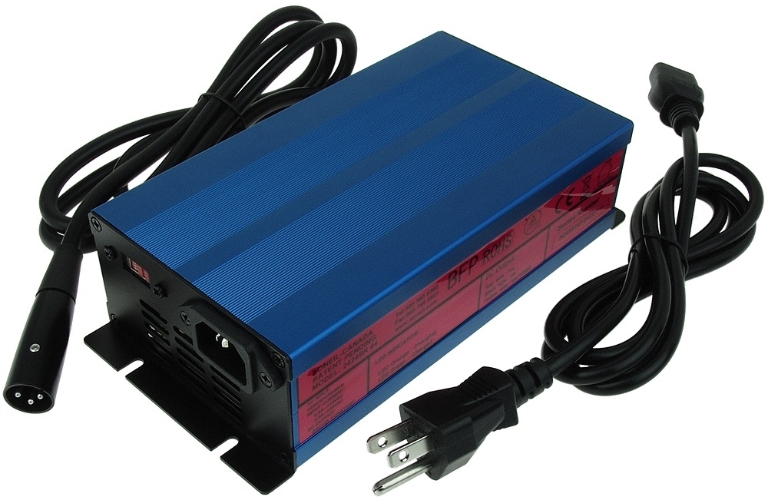 Soneil 24 Volt 12 Amp Constant Current Automatic Battery Charger with 3-Port House Plug 
