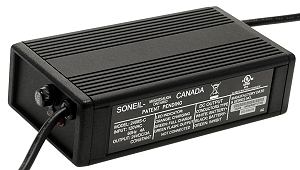 Soneil 24 Volt 4 Amp Constant Current Automatic Battery Charger with 3-Port House Plug 