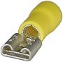 Yellow Insulated 1/4" Tab Terminal Female Connector for 12-10 Gauge Wire 