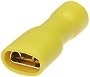Yellow Fully Insulated 1/4" Tab Terminal Female Connector for 12-10 Gauge Wire 