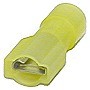 Yellow Fully Insulated 1/4" Tab Terminal Female Connector for 12-10 Gauge Wire 