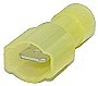 Yellow Fully Insulated 1/4" Tab Terminal Male Connector for 12-10 Gauge Wire 