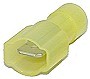 Yellow Fully Insulated 1/4" Tab Terminal Male Connector for 12-10 Gauge Wire 