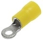 Yellow Insulated #4 Ring Terminal Connector for 12-10 Gauge Wire 