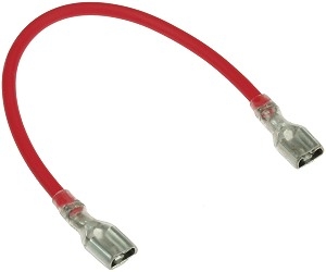 6" Long Electric Scooter or Bike Battery Pack Jumper Cable with 1/4" Push-On Terminals 