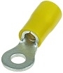 Yellow Insulated #8 Ring Terminal Connector for 12-10 Gauge Wire 