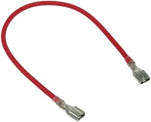 12" Long Electric Scooter or Bike Battery Pack Jumper Cable with 1/4" Push-On Terminals 