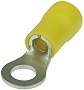 Yellow Insulated #10 Ring Terminal Connector for 12-10 Gauge Wire 