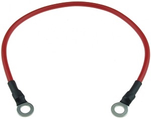 12" Long Electric Scooter and Bike Battery Pack Jumper Cable with 1/4" Ring Terminals 