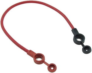 10" Long Electric Scooter and Bike Battery Pack Jumper Cable with 5mm Insulated Ring Terminals 
