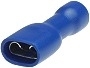 Blue Fully Insulated 1/4" Tab Terminal Female Connector for 16-14 Gauge Wire 