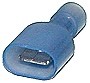 Blue Fully Insulated 1/4" Tab Terminal Male Connector for 16-14 Gauge Wire 