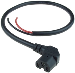 Battery Pack Power Cord with House Plug and Two 10 AWG Wires 