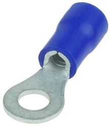 Blue Insulated #8 Ring Terminal Connector for 16-14 Gauge Wire 