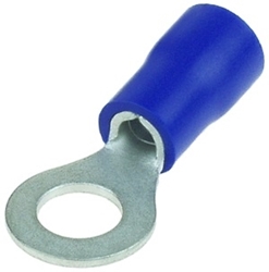 Blue Insulated #10 Ring Terminal Connector for 16-14 Gauge Wire 