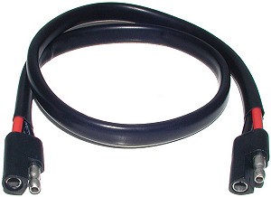 Heavy-Duty 19-1/2" Dual 2-Prong Connector with 12 Gauge Wire 