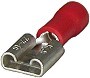 Red Insulated 1/4" Tab Terminal Female Connector for 22-18 Gauge Wire 