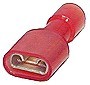 Red Fully Insulated 1/4" Tab Terminal Female Connector for 22-18 Gauge Wire 