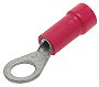 Red Fully Insulated 1/4" Tab Terminal Male Connector for 22-18 Gauge Wire 