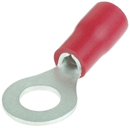 Red Insulated #10 Ring Terminal Connector for 22-18 Gauge Wire 
