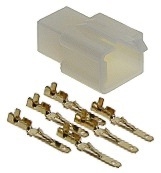 6 Terminal 2.8mm Female Connector, Female Housing with 2.8mm Male Terminals 