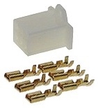 6 Terminal 2.8mm Male Connector, Male Housing with 2.8mm Female Terminals 