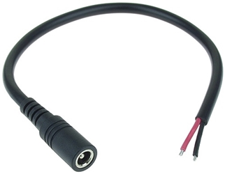 5.5mm x 2.1mm Coaxial Charger Port with 9 Inch Long Cable 