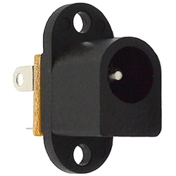 5.5mm x 2.1mm Plastic Coaxial Charger Port with Mounting Tabs 