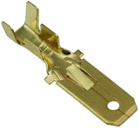 6.3MM Male Terminal for Standard White Wire Connectors (For 12 Through 10 Gauge Wire) 