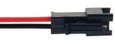 2-Pin Female Black Wire Connector with Wires Version 2 