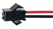 2-Pin Male Black Wire Connector with Wires Version 2 