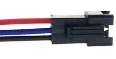 3-Pin Female Black Wire Connector with Wires 