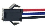 3-Pin Male Black Wire Connector with Wires 