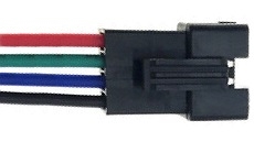 4-Pin Female Black Wire Connector with Wires 