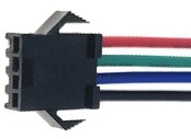 4-Pin Male Black Wire Connector with Wires 