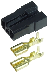 2-Terminal Male Large Black Wire Connector 