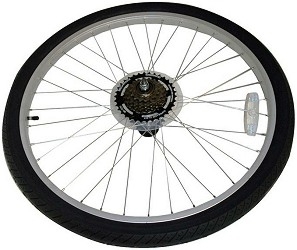 Rear Wheel with Alloy Hub for Currie, eZip, and IZIP Electric Bicycles 