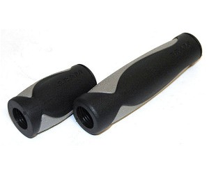 Black and Grey Handlebar Grips for Currie Electric Bicycles 