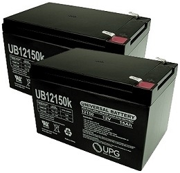 Set of Two Extended Range Batteries with 12 Month Warranty for eZip 750 and E-750 Electric Scooter (Price Includes $19.60 USPS Priority Mail Flat-Rate Shipping Fee) 