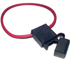 ATO Fuse Holder with 12 Gauge Red Wire 