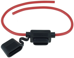 ATO Fuse Holder with 12 Gauge Red Wire 