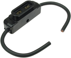 MAXI Fuse Holder with 6 Gauge Black Wire 