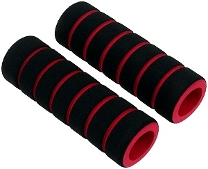 Black and Red Foam Handlebar Grip Set 