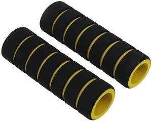 Black and Yellow Foam Handlebar Grip Set 