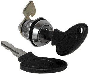 Key Lock with Two Keys for Trunks and Battery Covers 