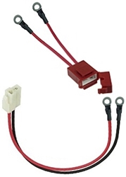 24 Volt Battery Pack Wiring Harness with Fuse Holder, 5mm Ring Terminals 