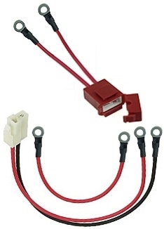 36 Volt Battery Pack Wiring Harness with Fuse Holder, 5mm Ring Terminals 