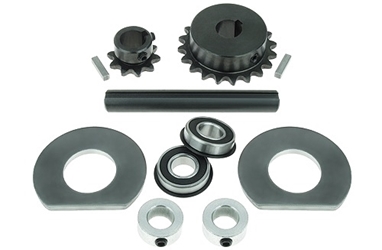 4-1/2" Inch Jackshaft Kit with 10 Tooth and 15 Tooth Sprockets for #35 Chain 