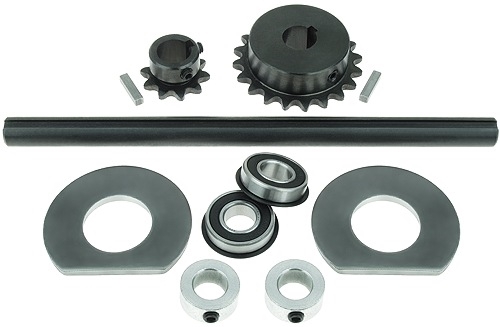 10 Inch Jackshaft Kit with 10 Tooth and 26 Tooth Sprockets for #35 Chain 