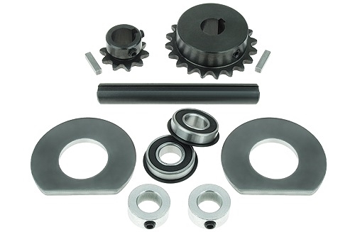 10 Inch Jackshaft Kit with 15 Tooth and 20 Tooth Sprockets for #410 (1/2" x 1/8") Chain 